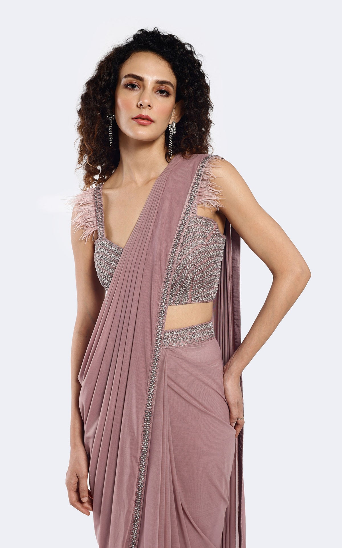 White Swan Drape saree