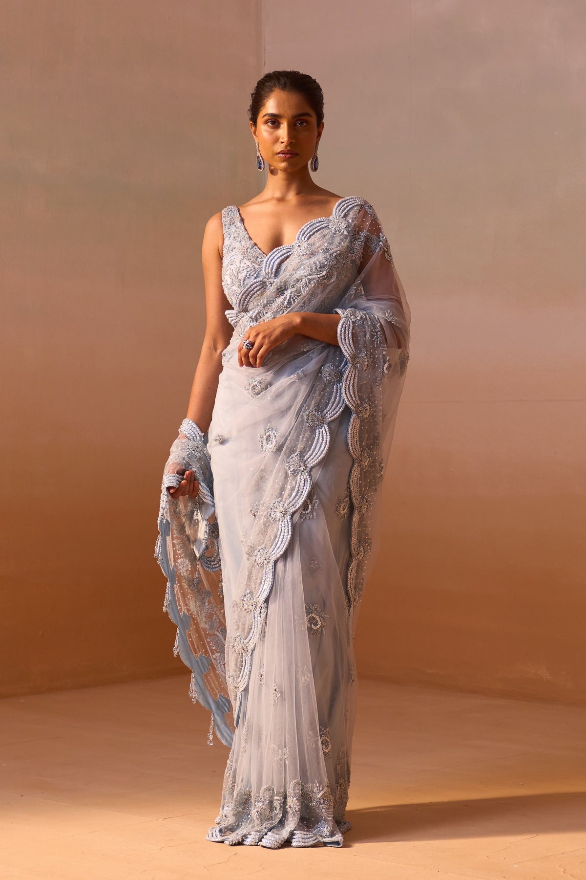 Powder Blue Saree