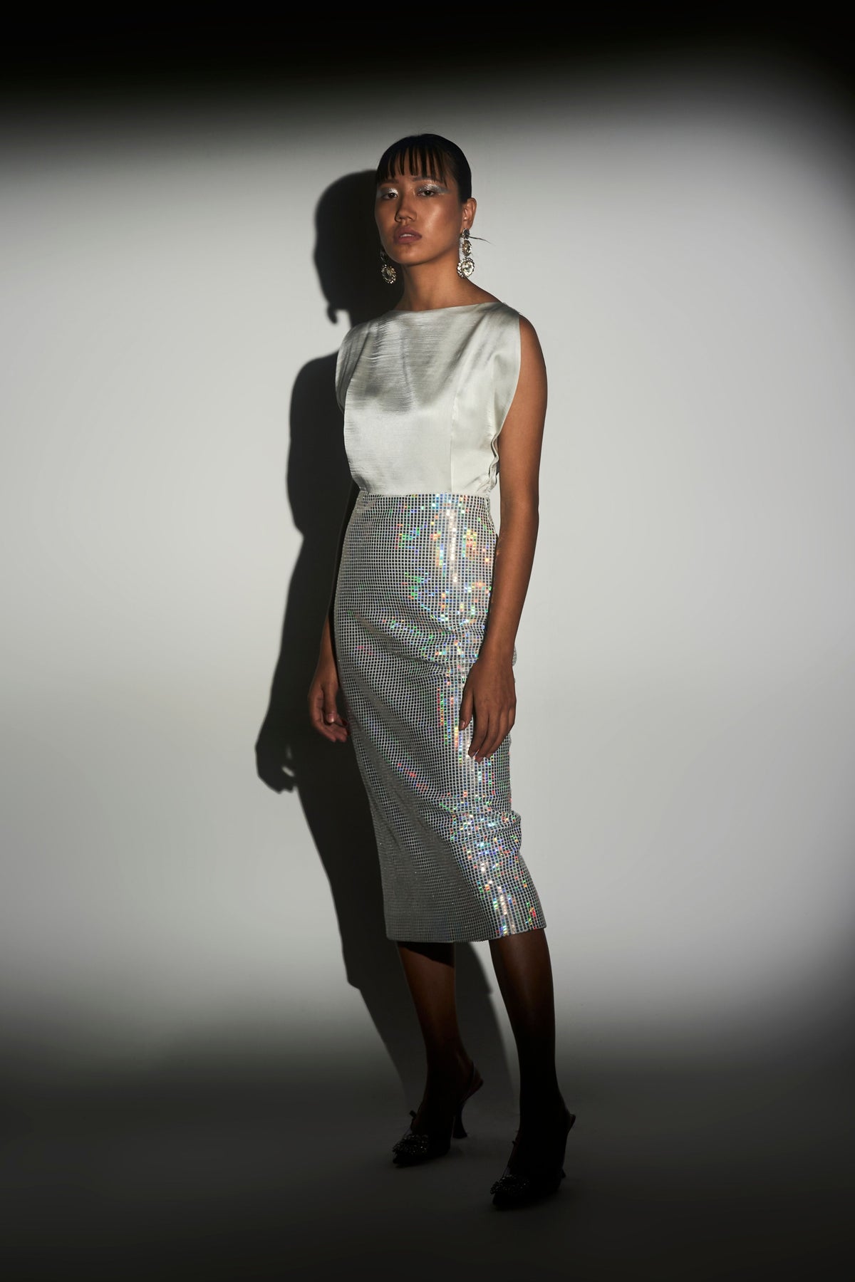 Metallic Jersey Rainbow Dress