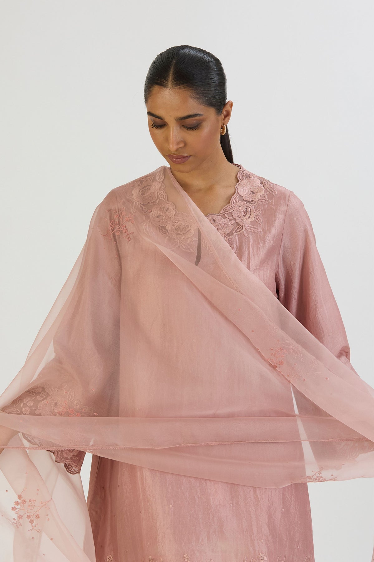 Pink Salmon Manya Dupatta