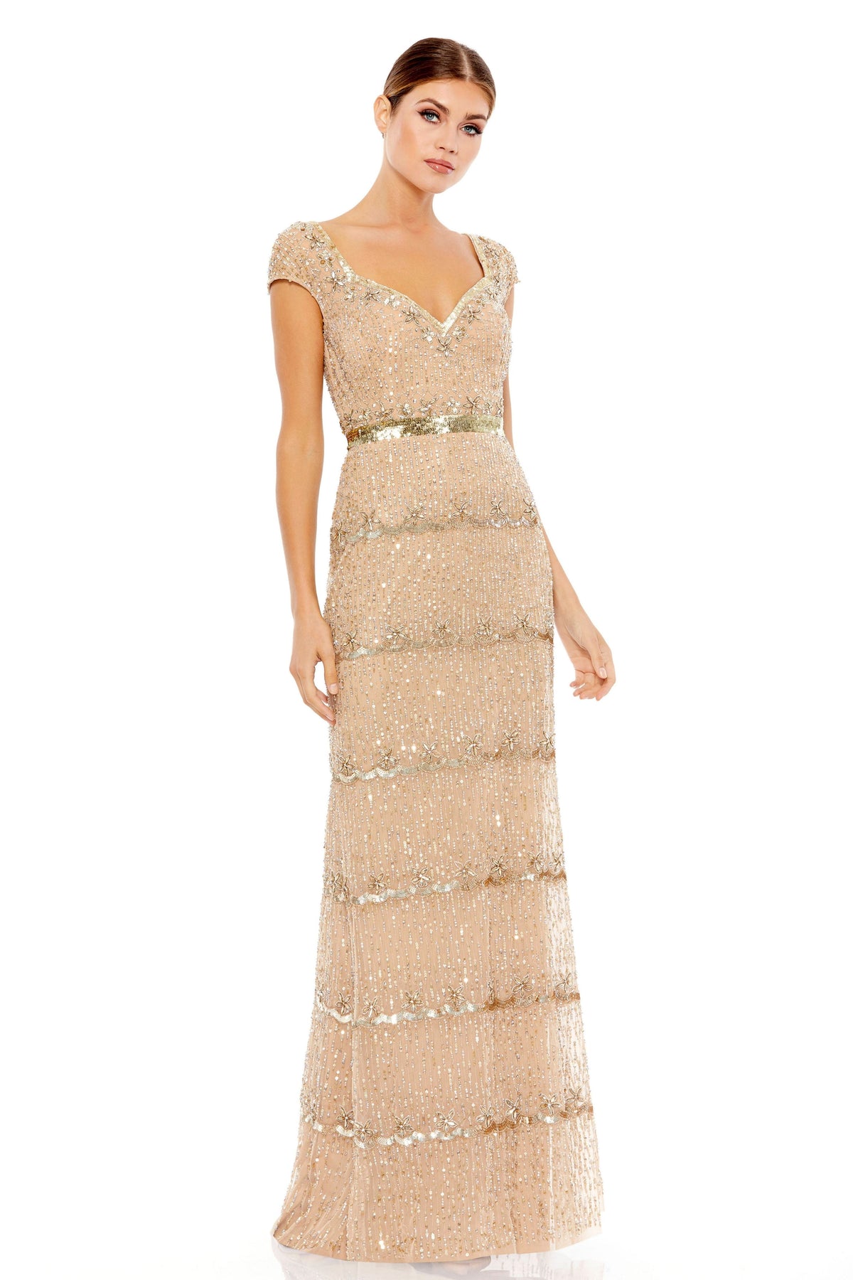 Long Beaded Gown