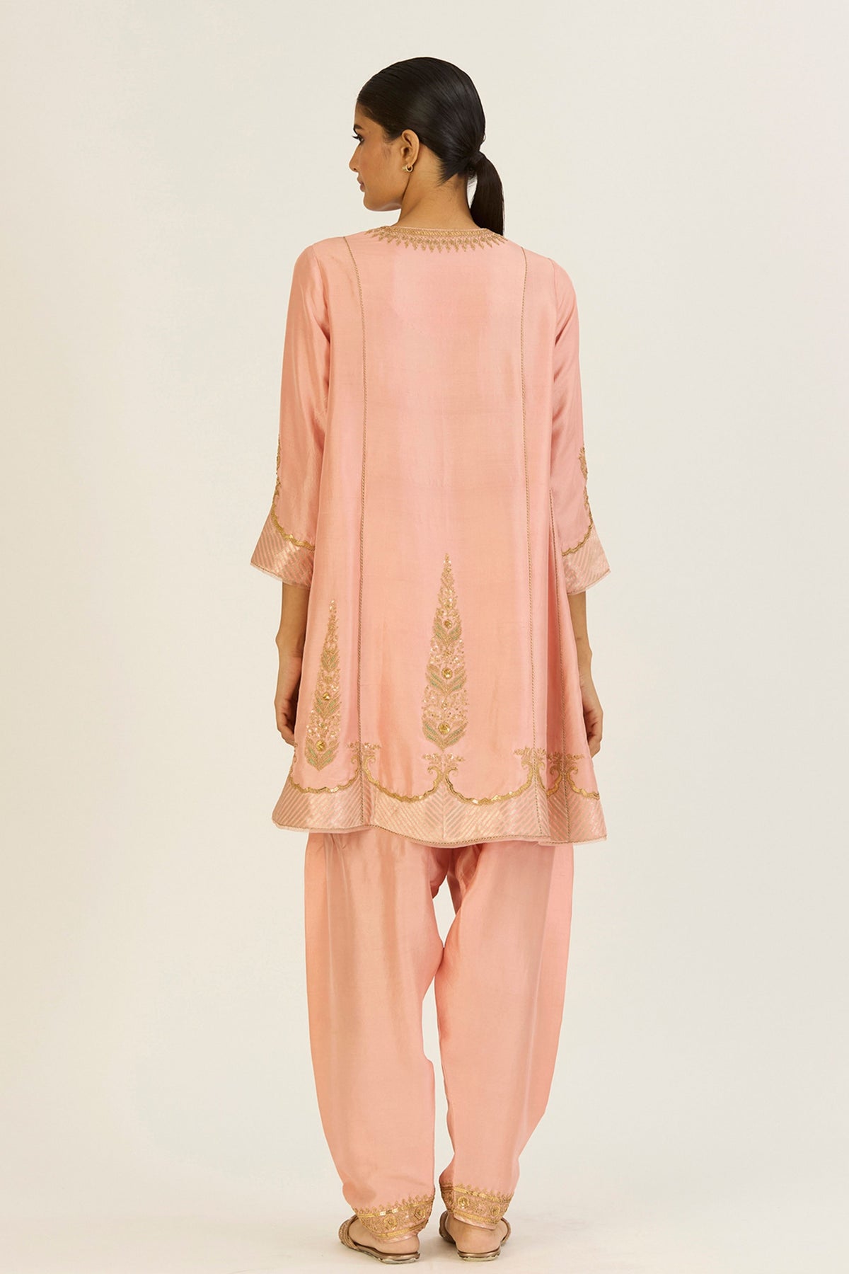 Salmon Pink Mehar Tunic and Pants