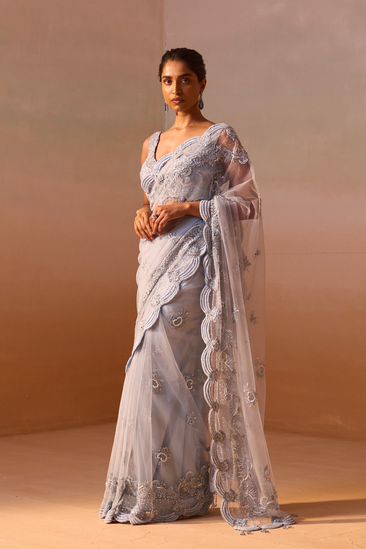 Powder Blue Saree