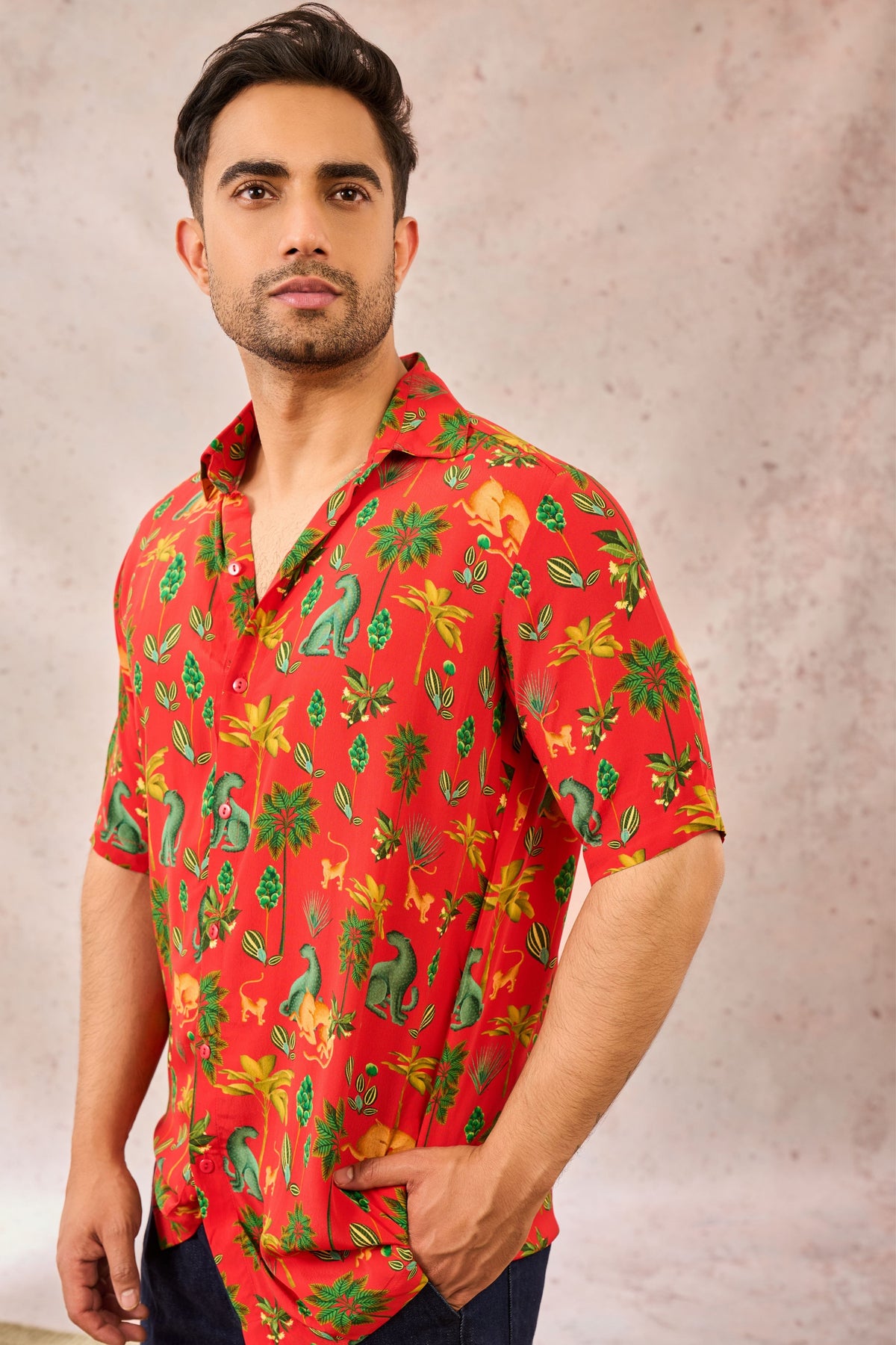 Red Tropical Rhapsody Shirt