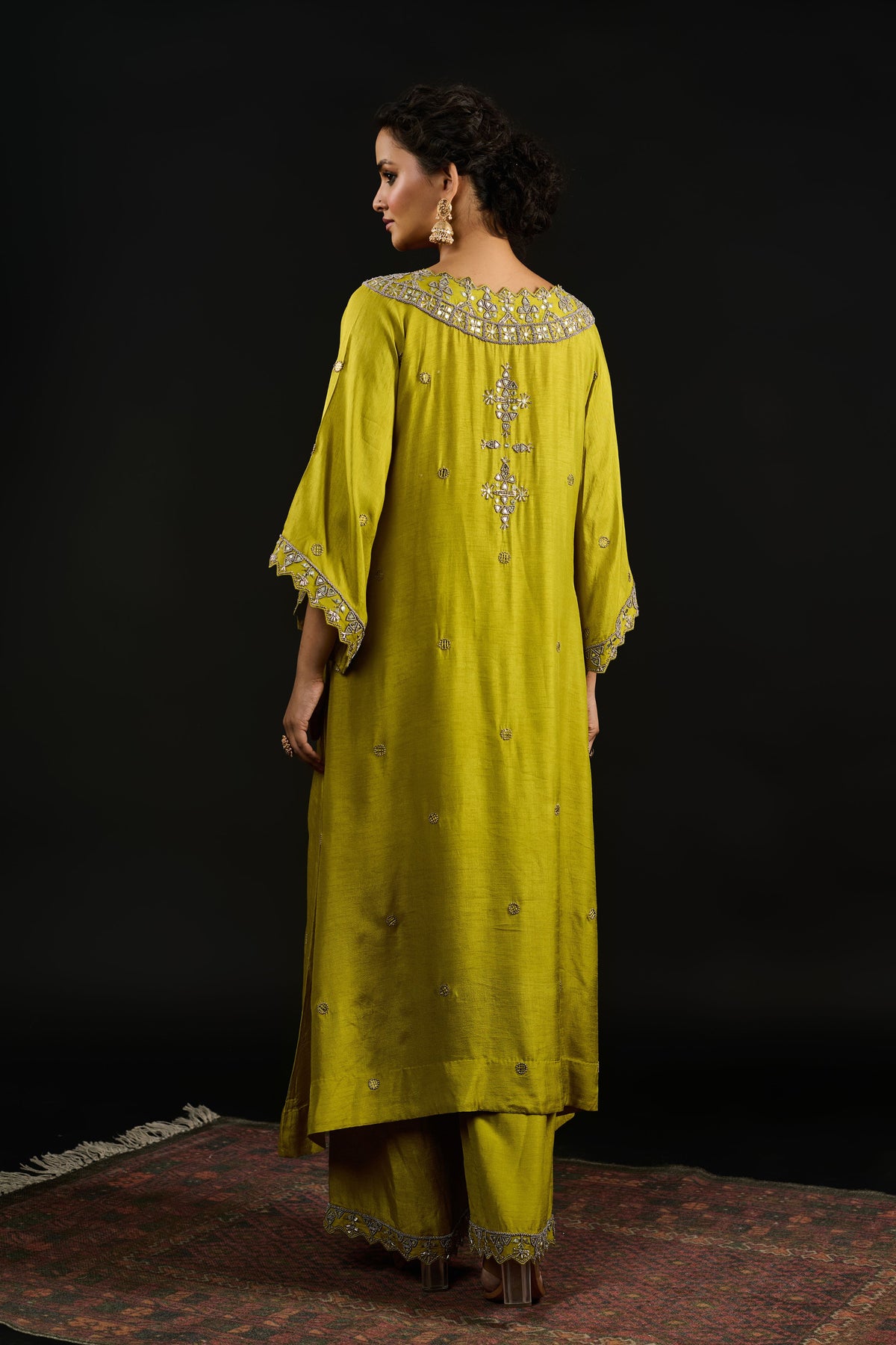 Yasmine Lime Green Kurta Set