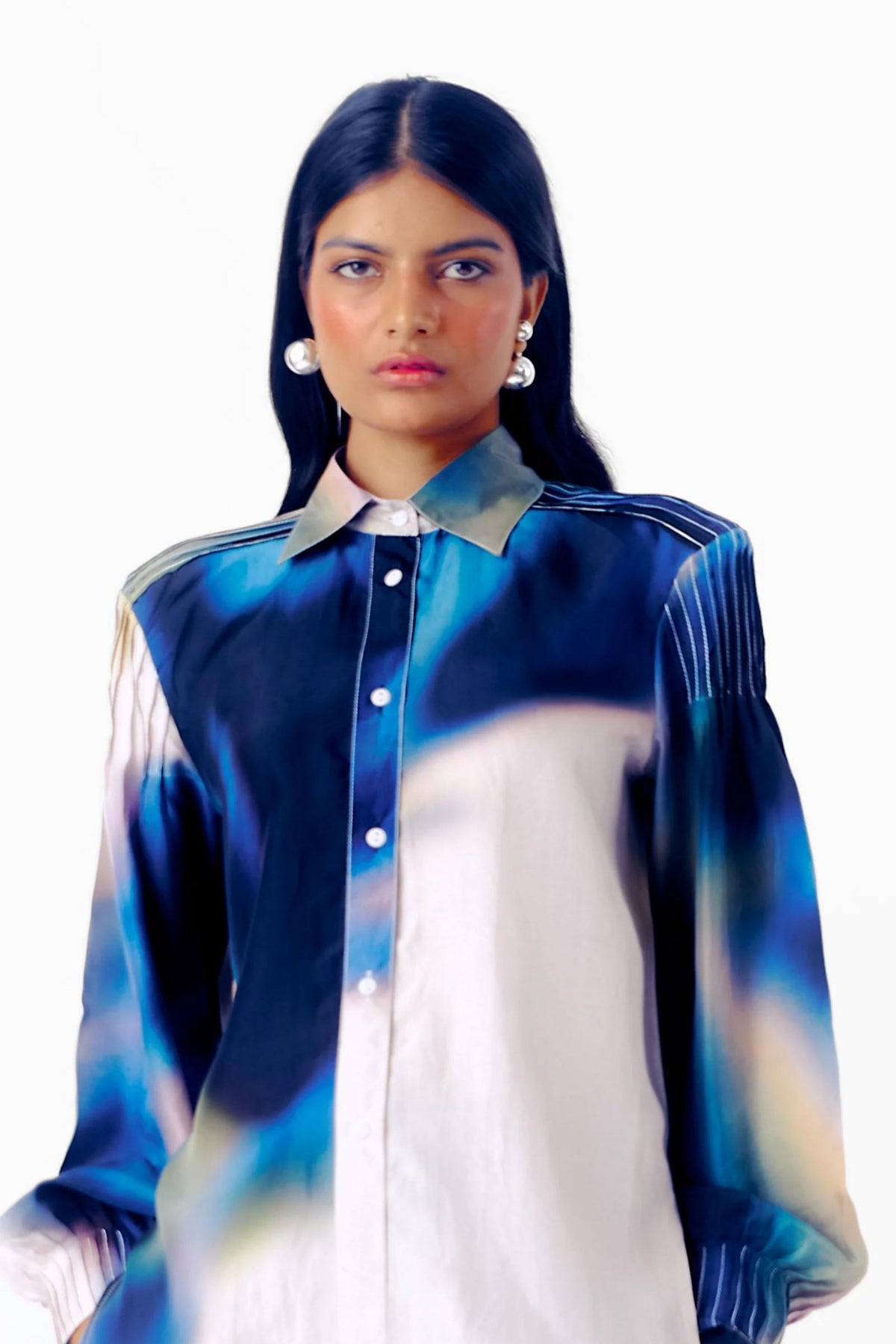 Hydrangea Silk Shirt