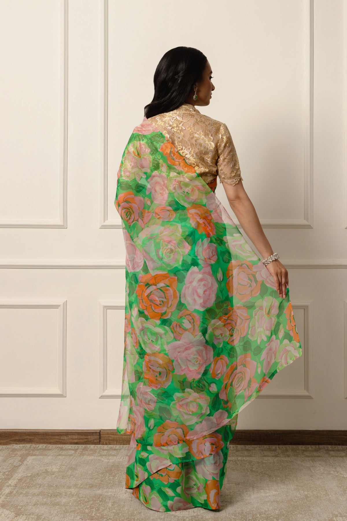 Urvashi Printed French Chiffon Saree