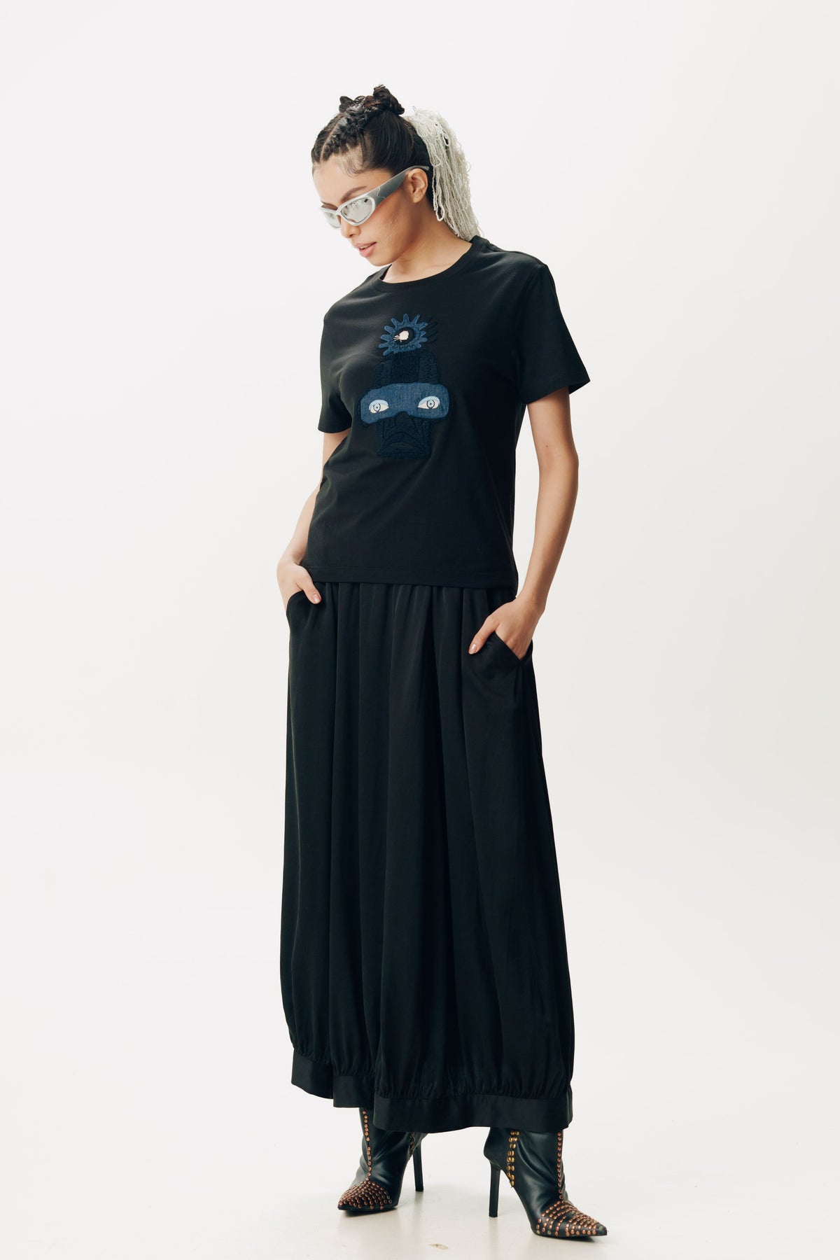 Embroidered Half Sleeve T Shirt