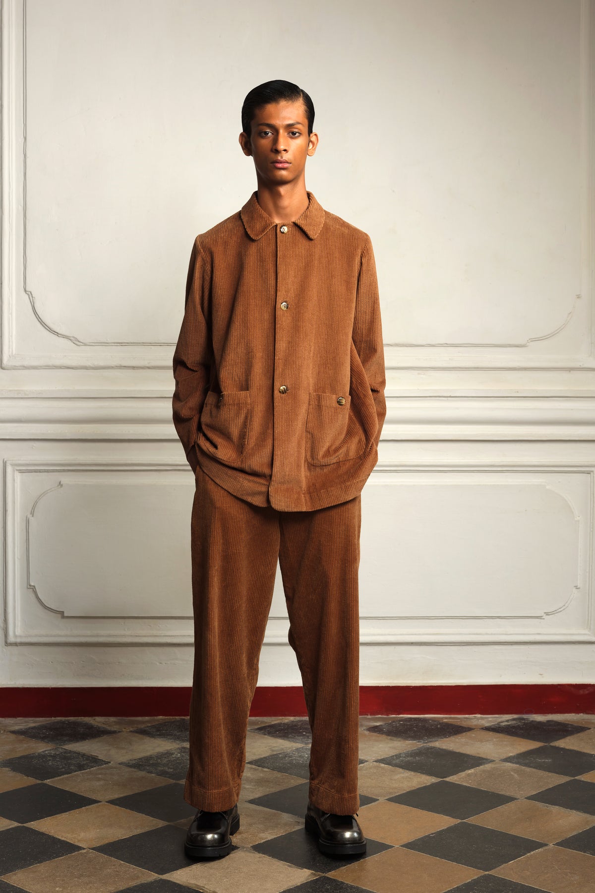 Corduroy jacket with trousers