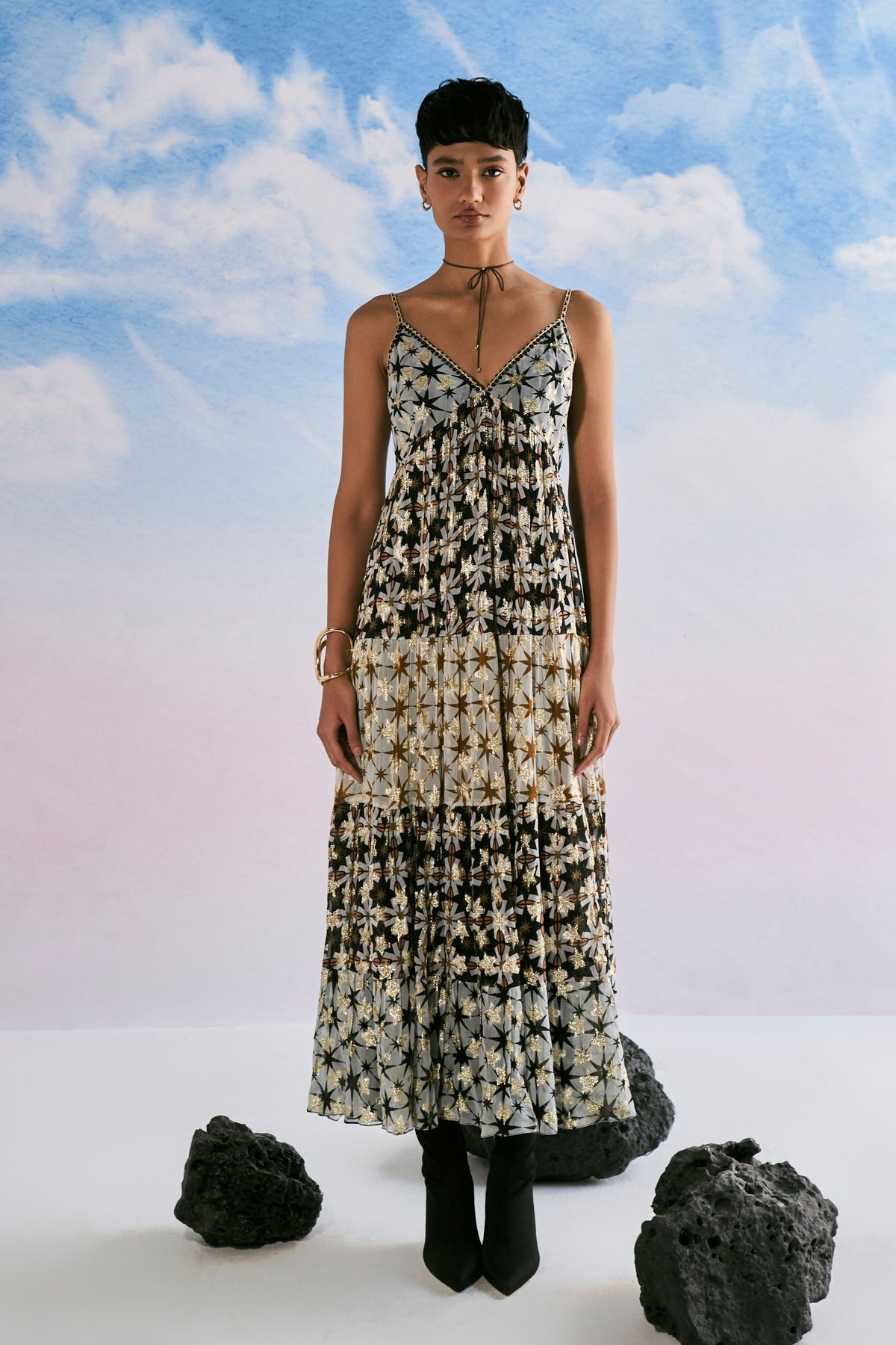 Multi Printed Milan Maxi Dress