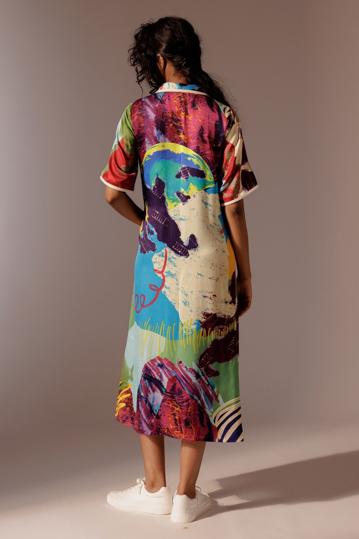 Calypso Draped Shirt Dress