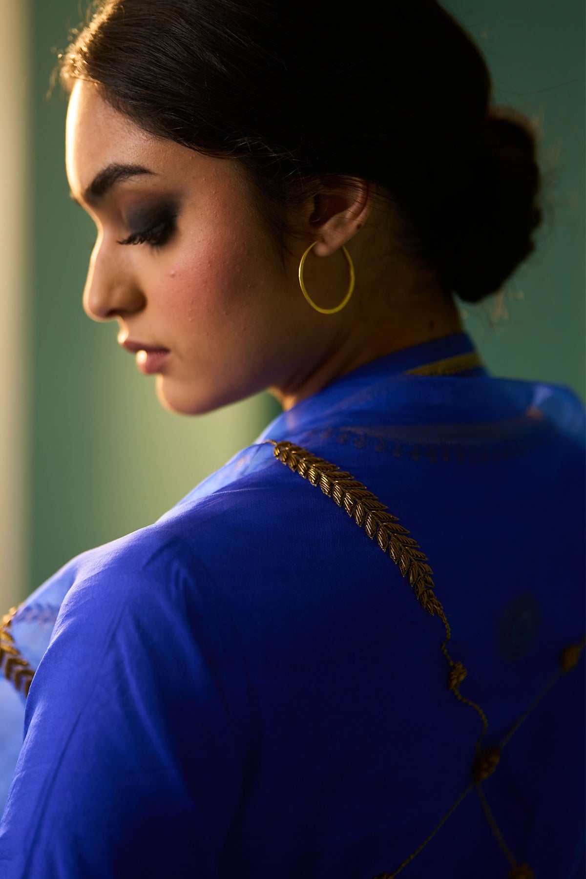 Electric Blue Sabaa Saree