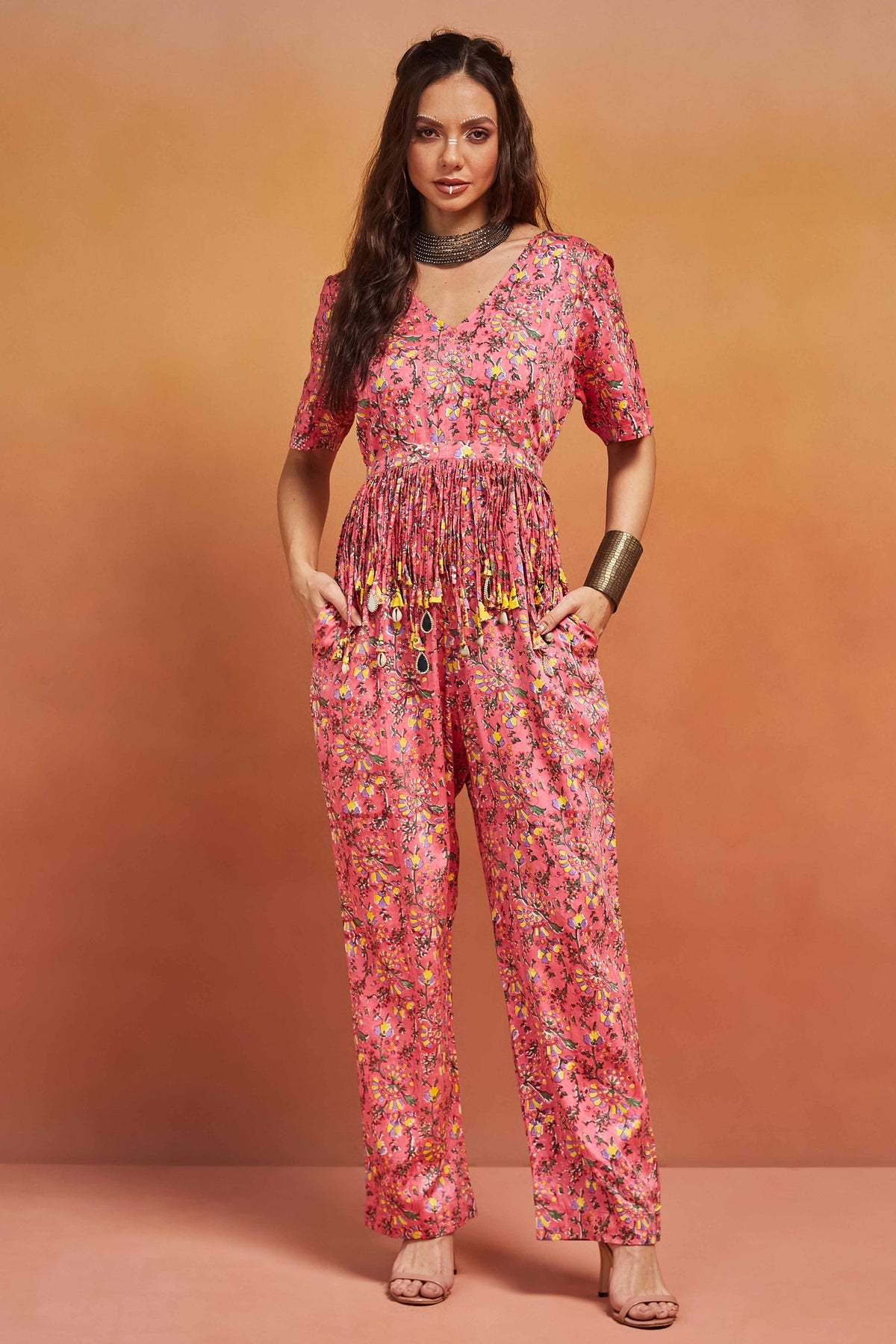 Peach Chic Elegant Jumpsuit