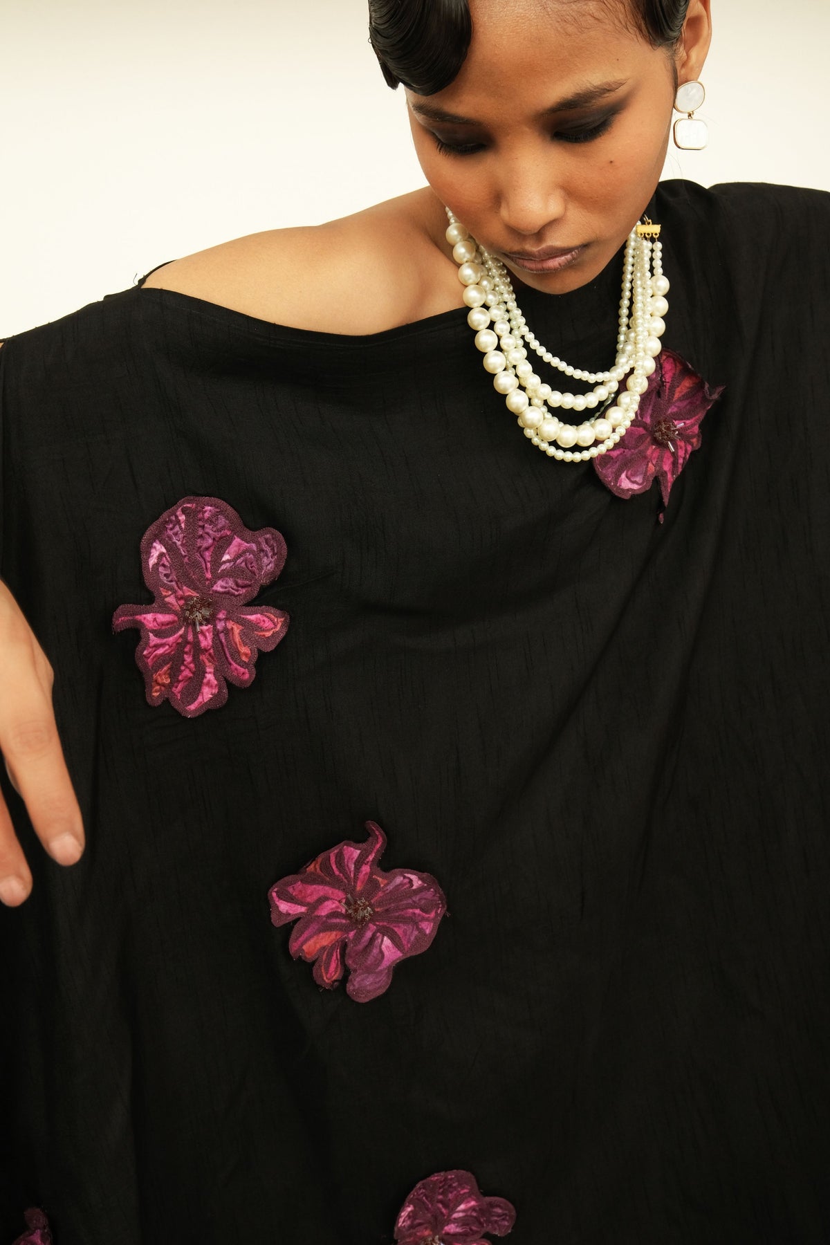 Applique Black Tunic