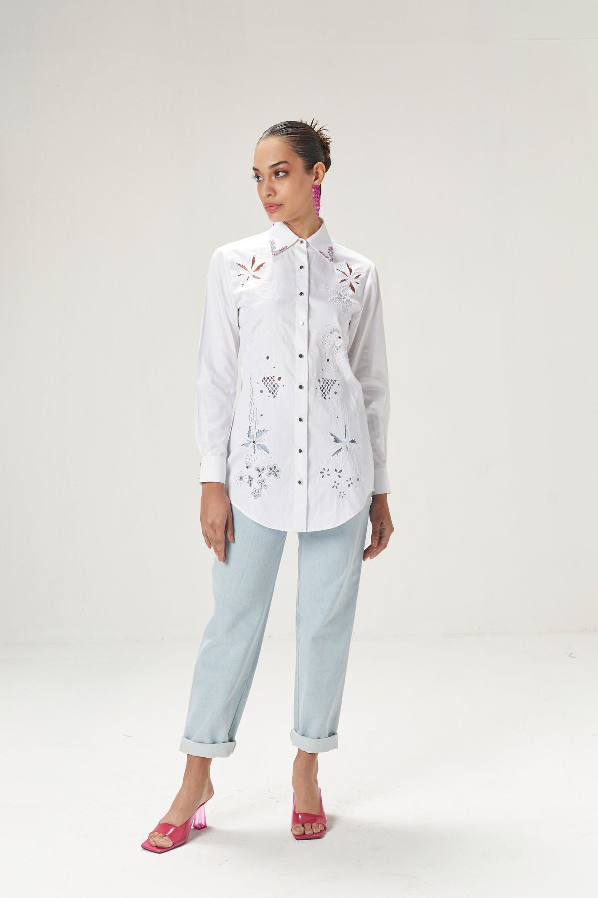 White Cutwork Shirt