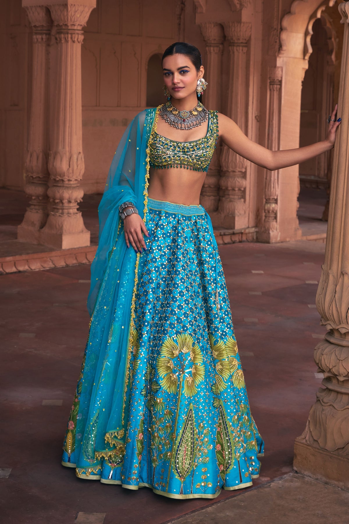 Torquise Lehenga Set