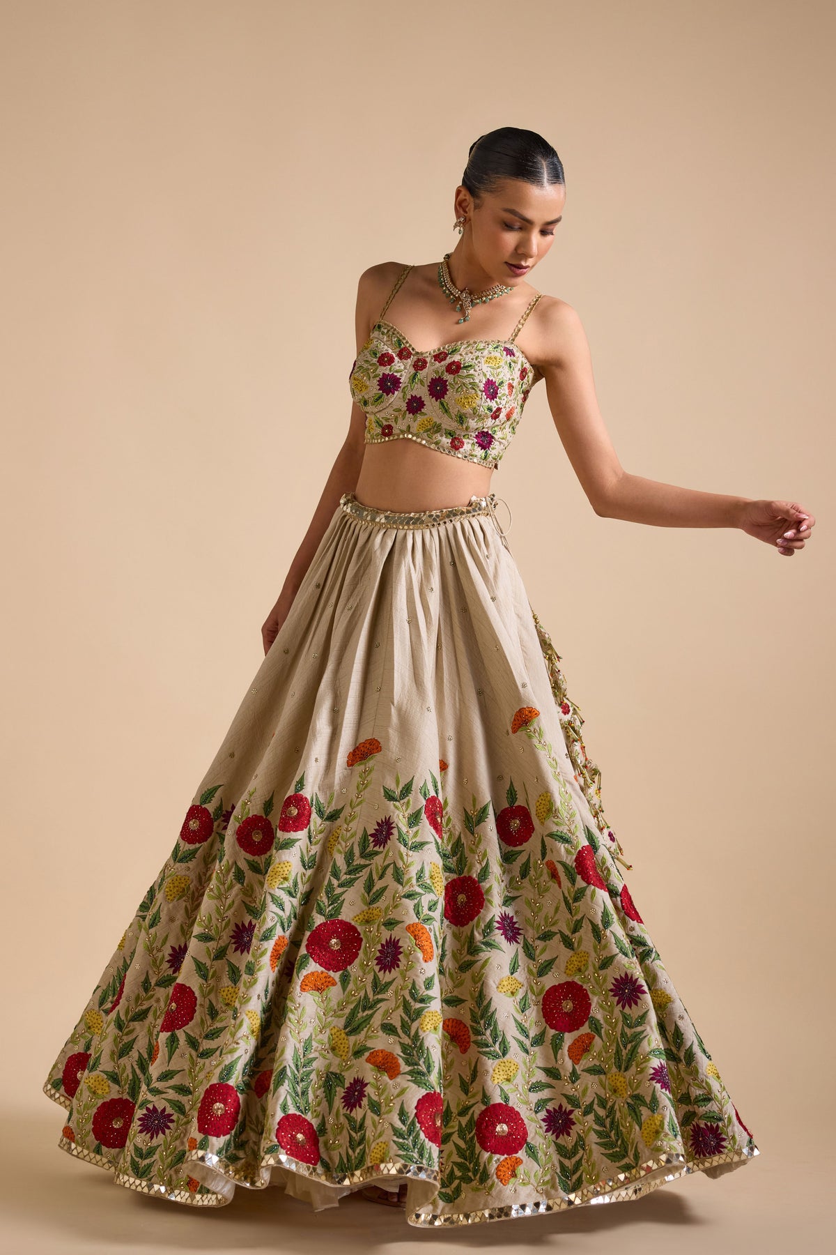 Ivory Full Bloom Lehenga Set