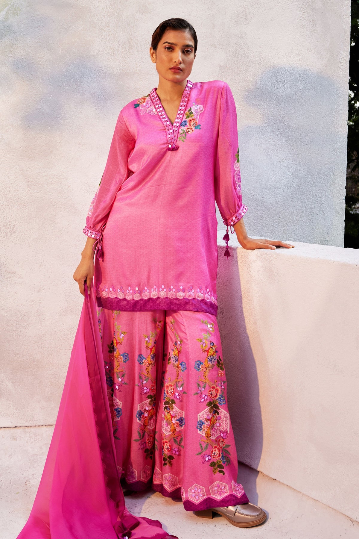 Fushia Pink Sharara Set