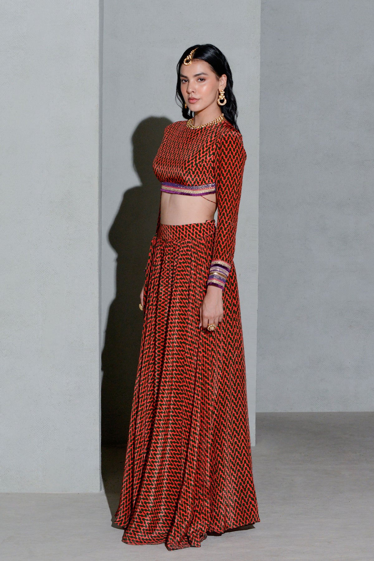 Delta Cuff Lehenga