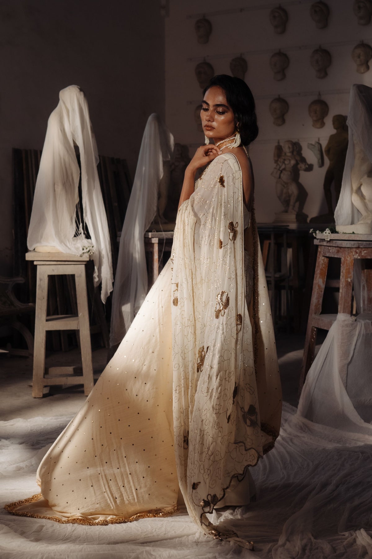 Cocoon Ivory Saree