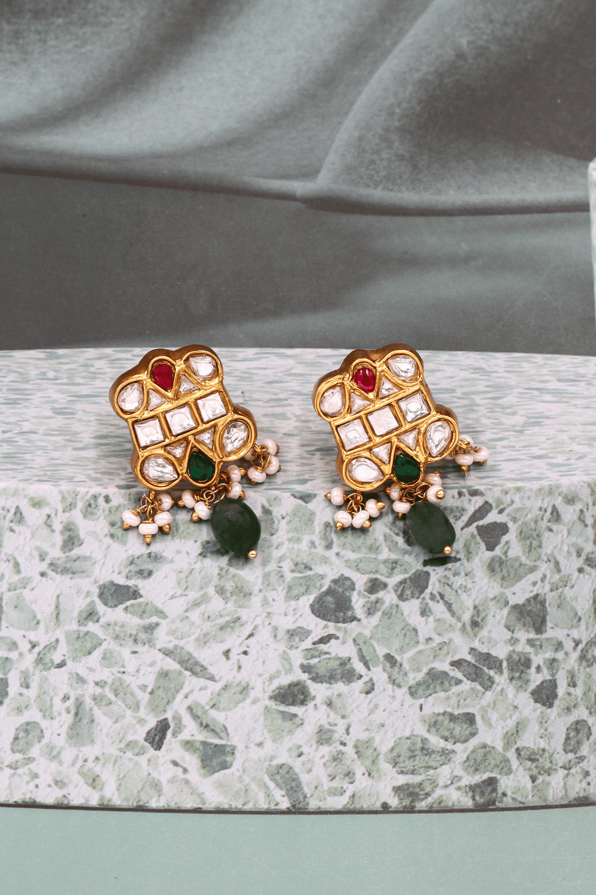 Refined Luxe Kundan Earrings.