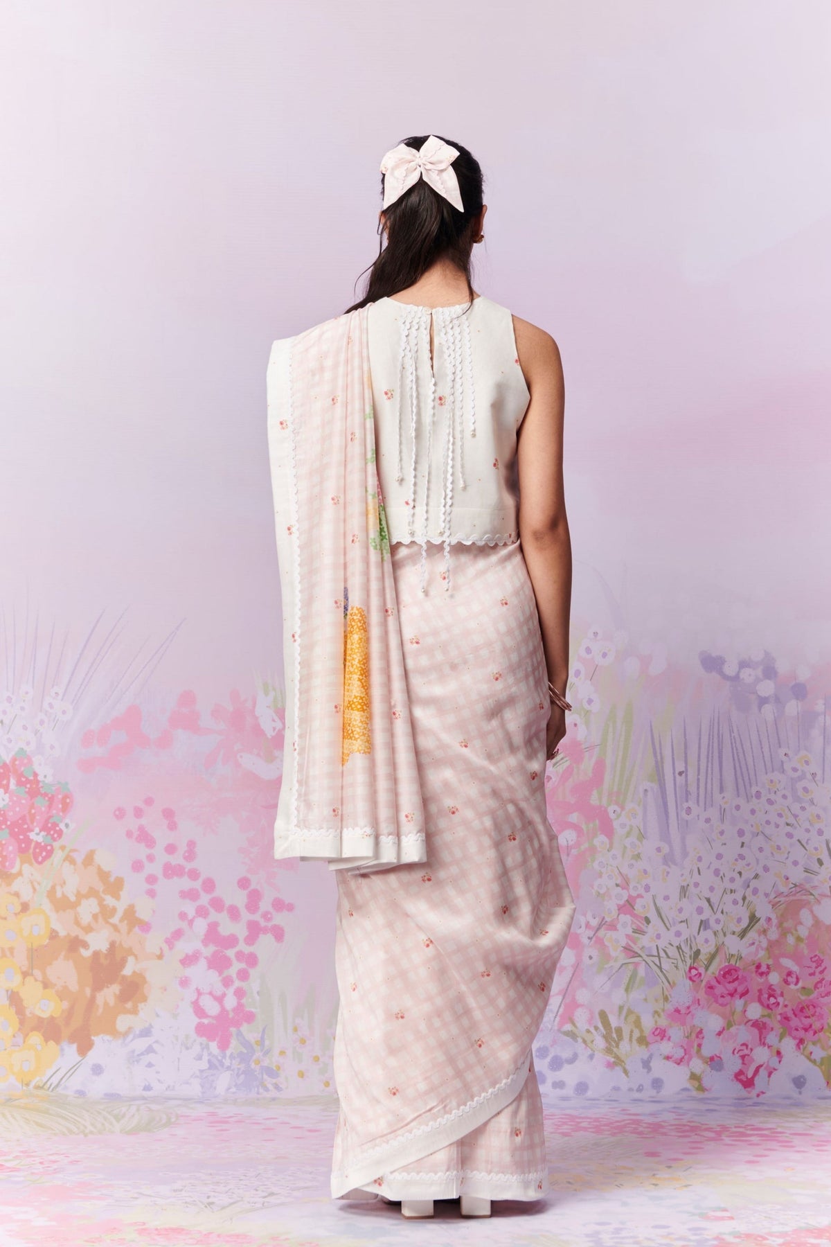 Blush Blossom Saree