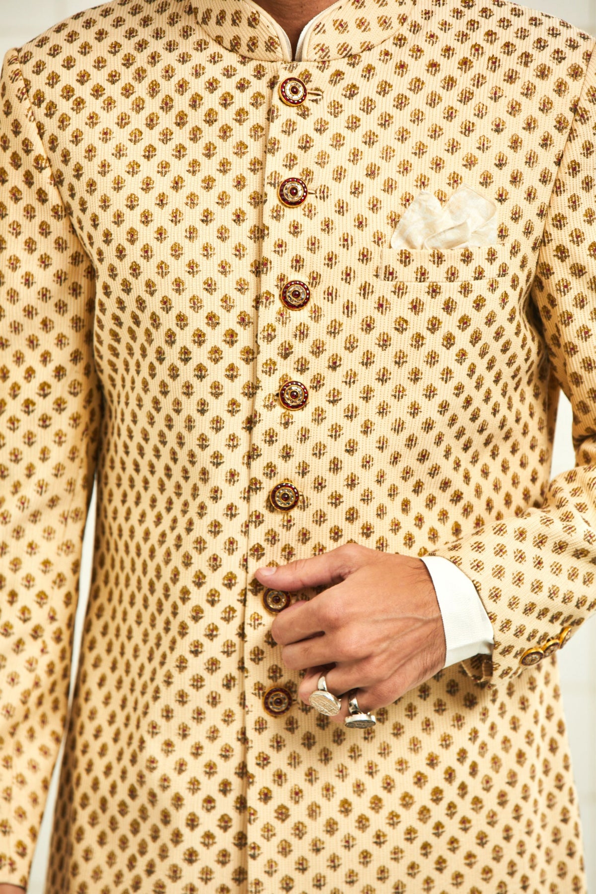 Chhitroli Textured Sherwani