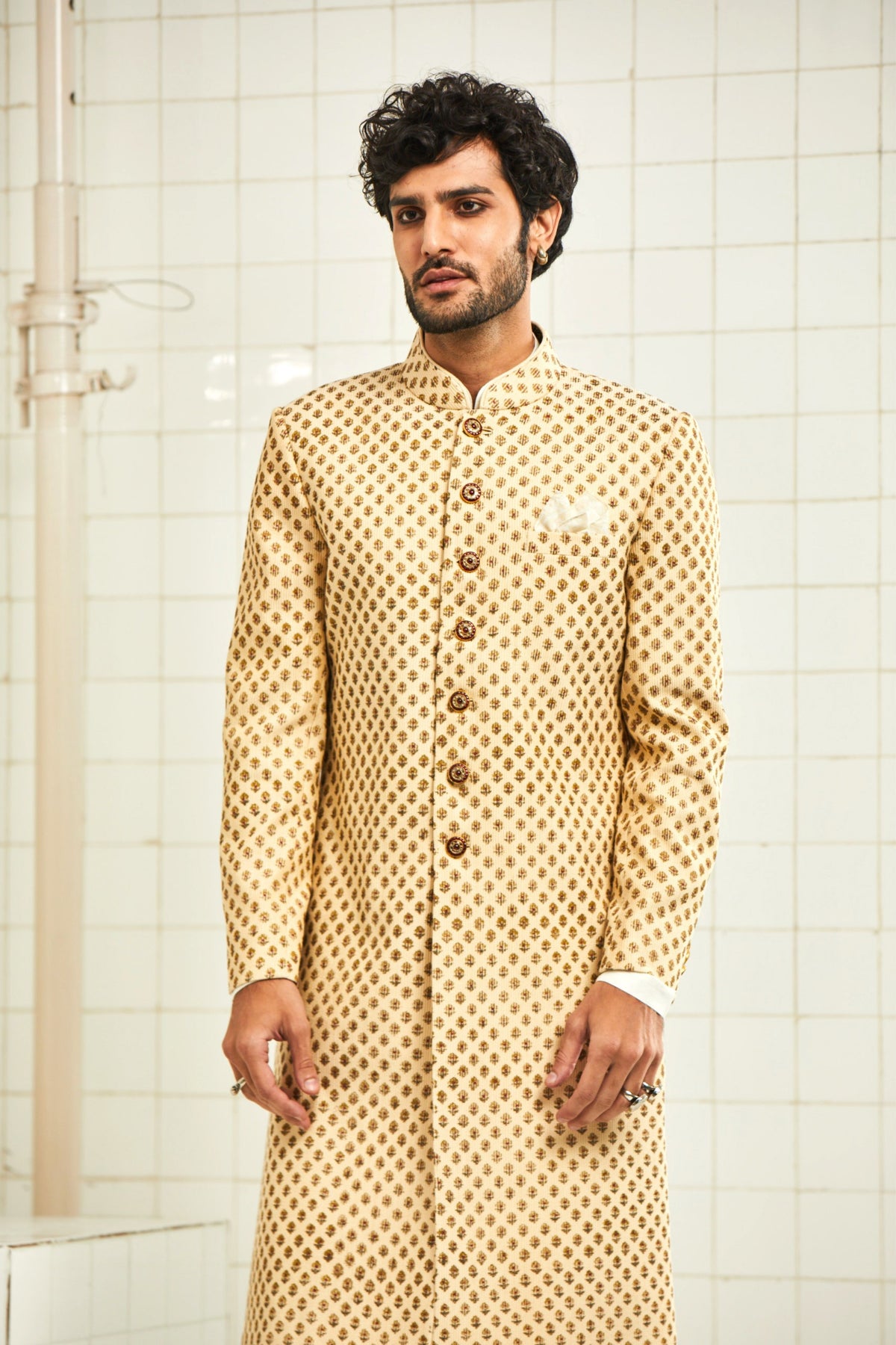 Chhitroli Textured Sherwani