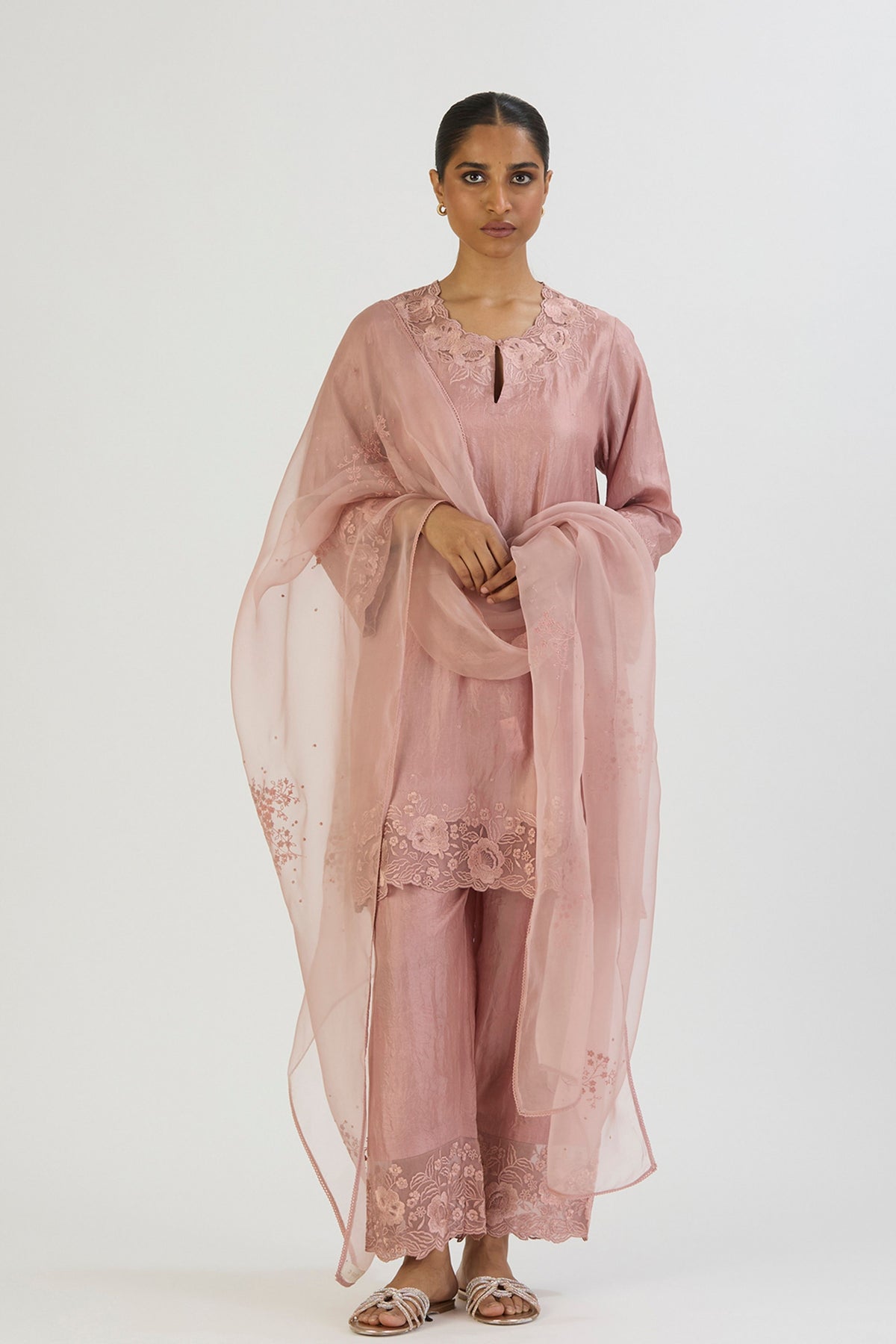 Pink Salmon Manya Dupatta