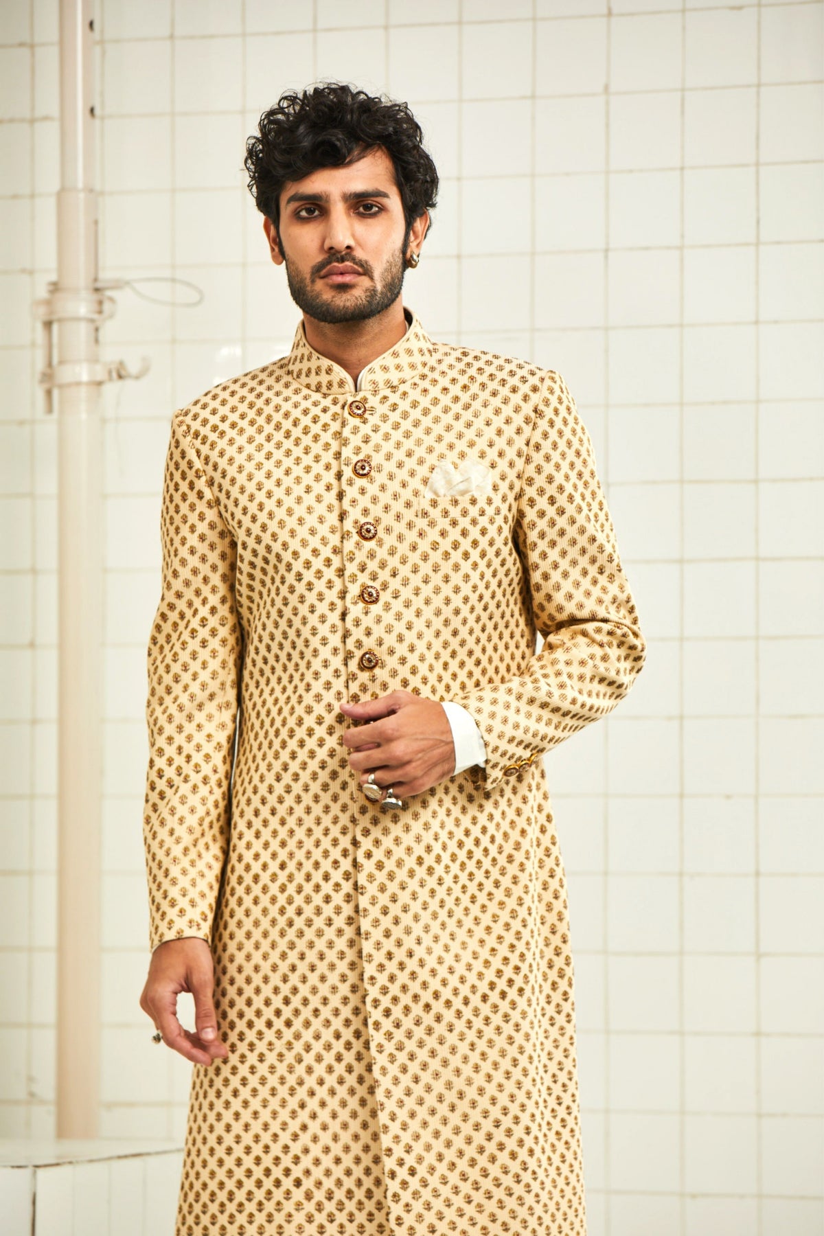 Chhitroli Textured Sherwani