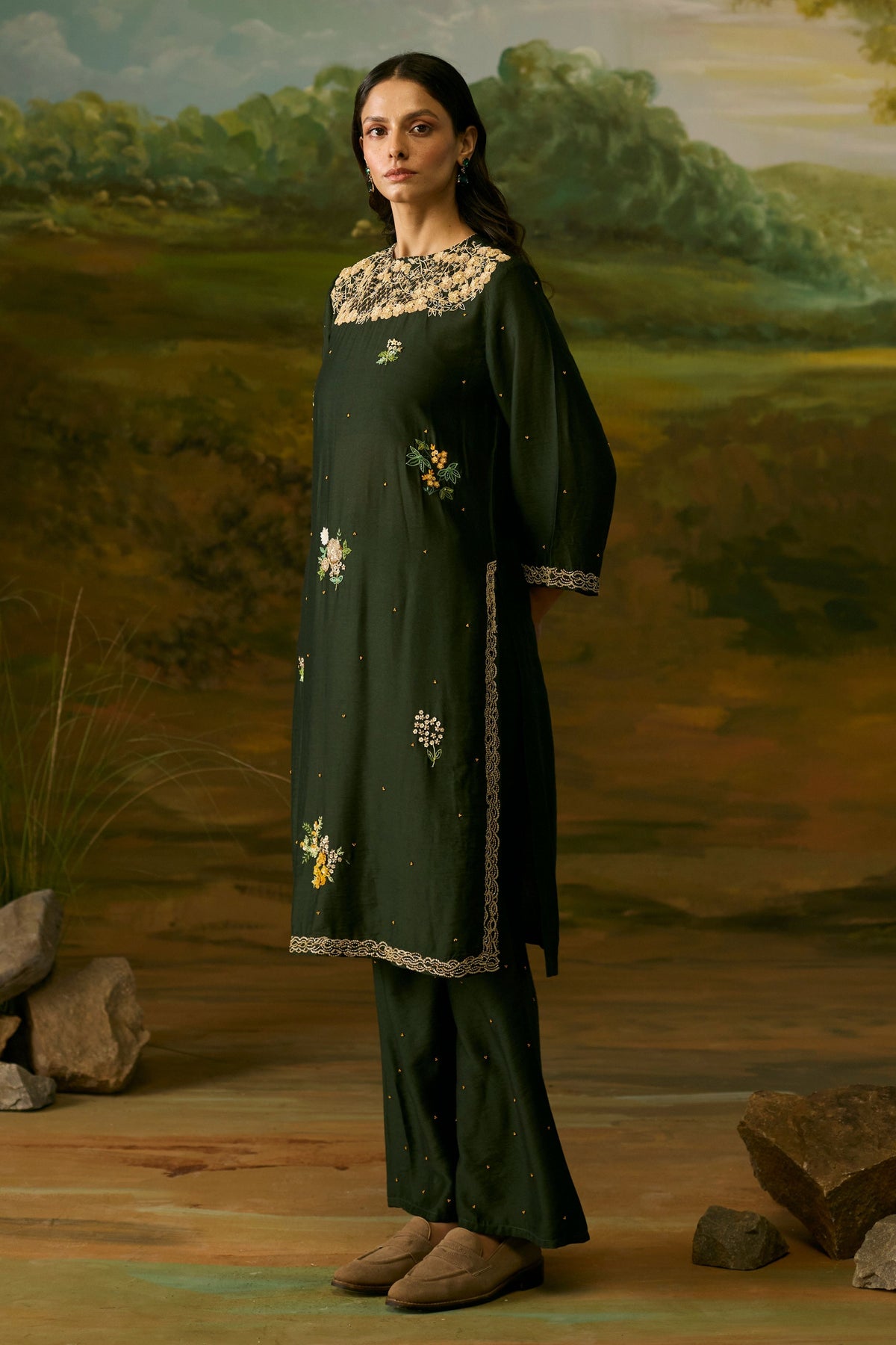 Forest Green Kurta