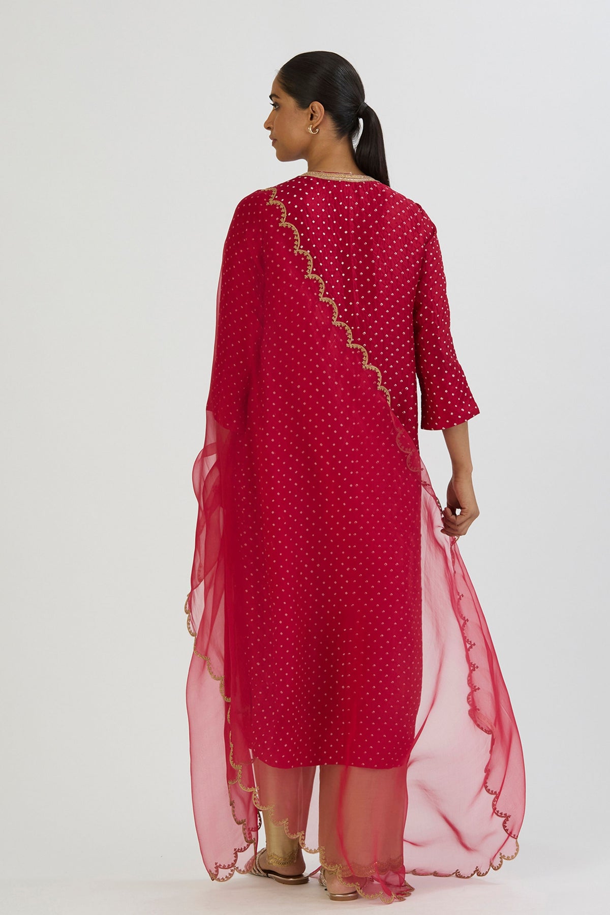 Red Nida Dupatta