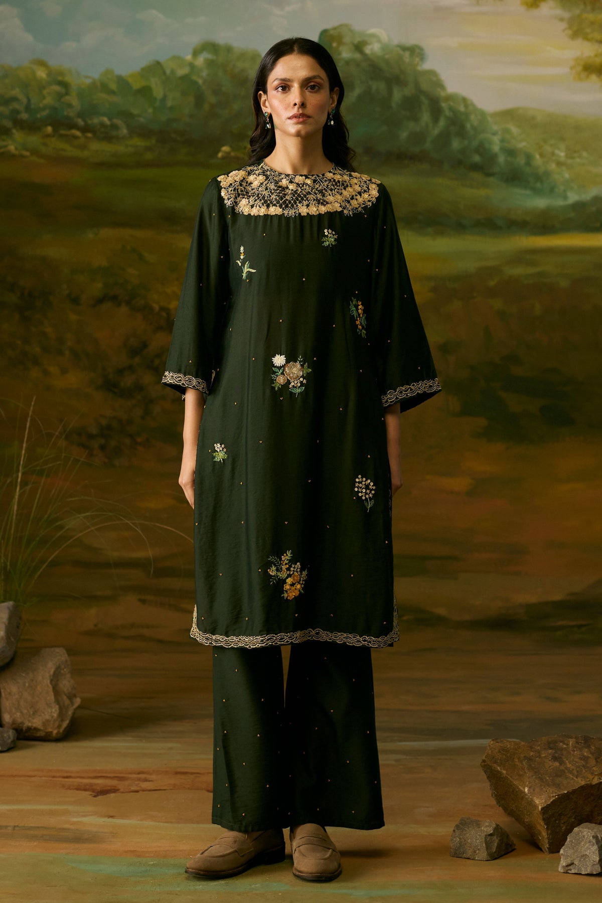 Forest Green Kurta