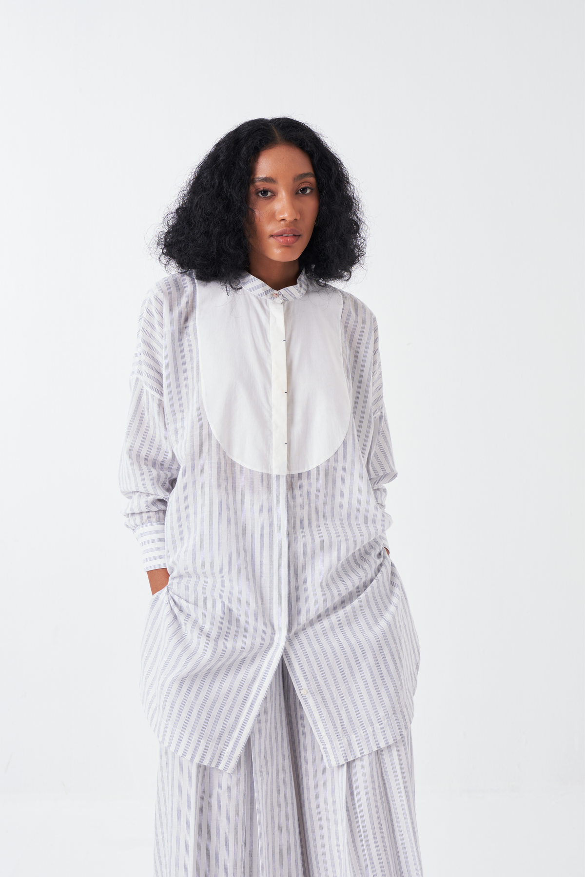 U-yoke Shirt Co-ord Set