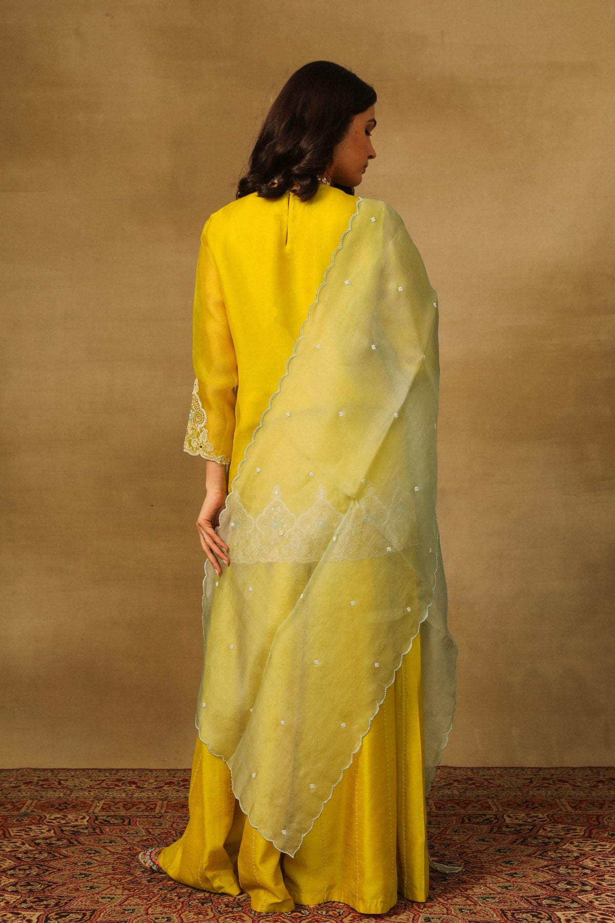 Yellow Short Kurta Set