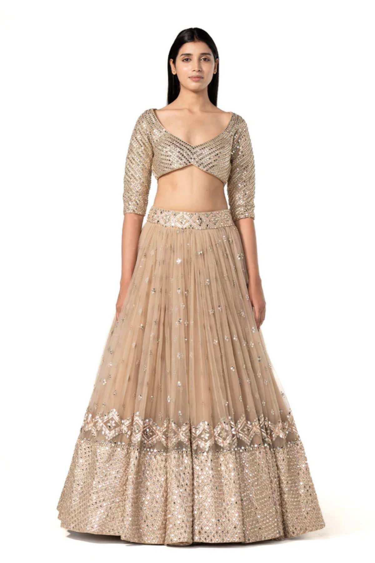 Gold Embellished Lehenga Set