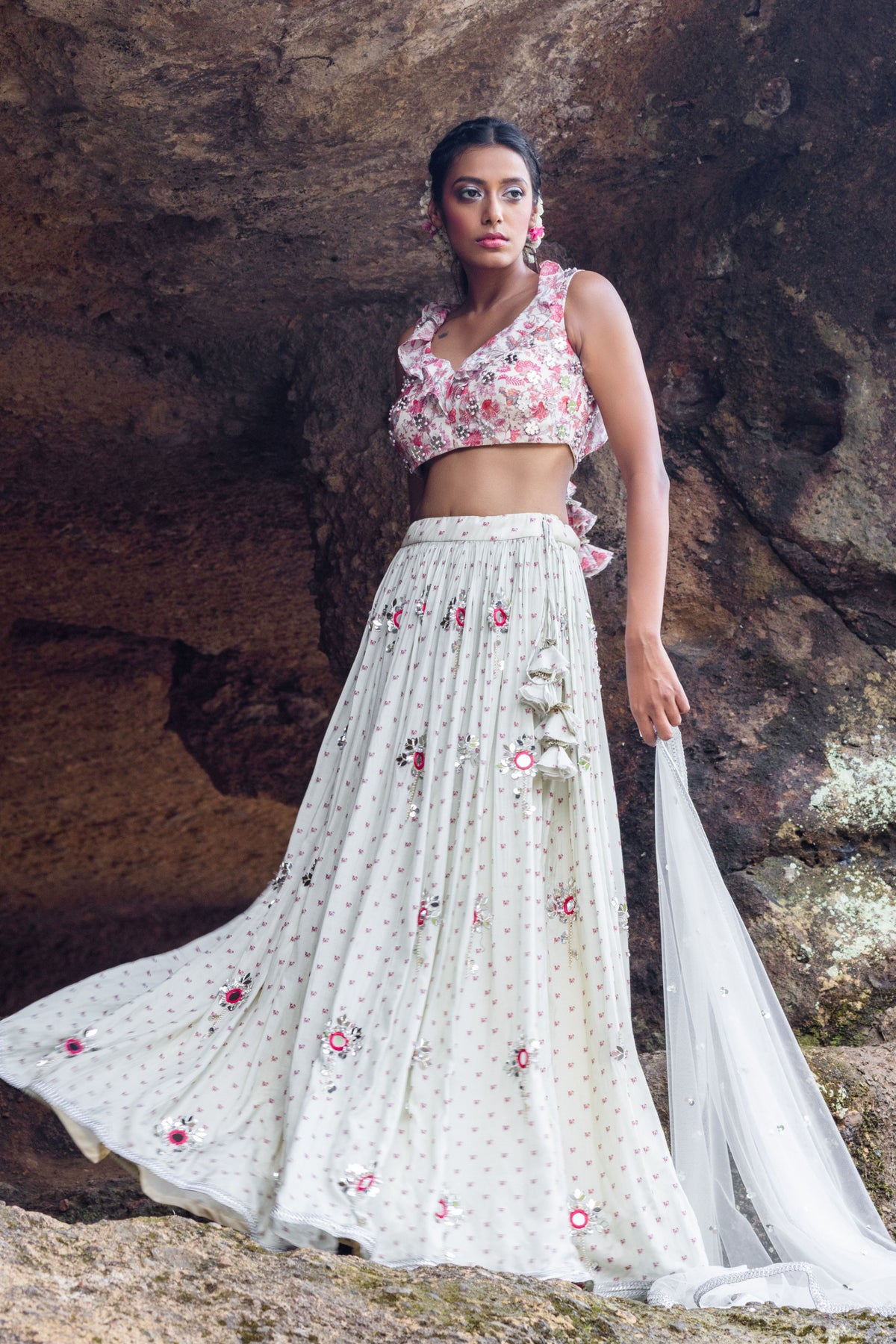 Off White Lehenga Set