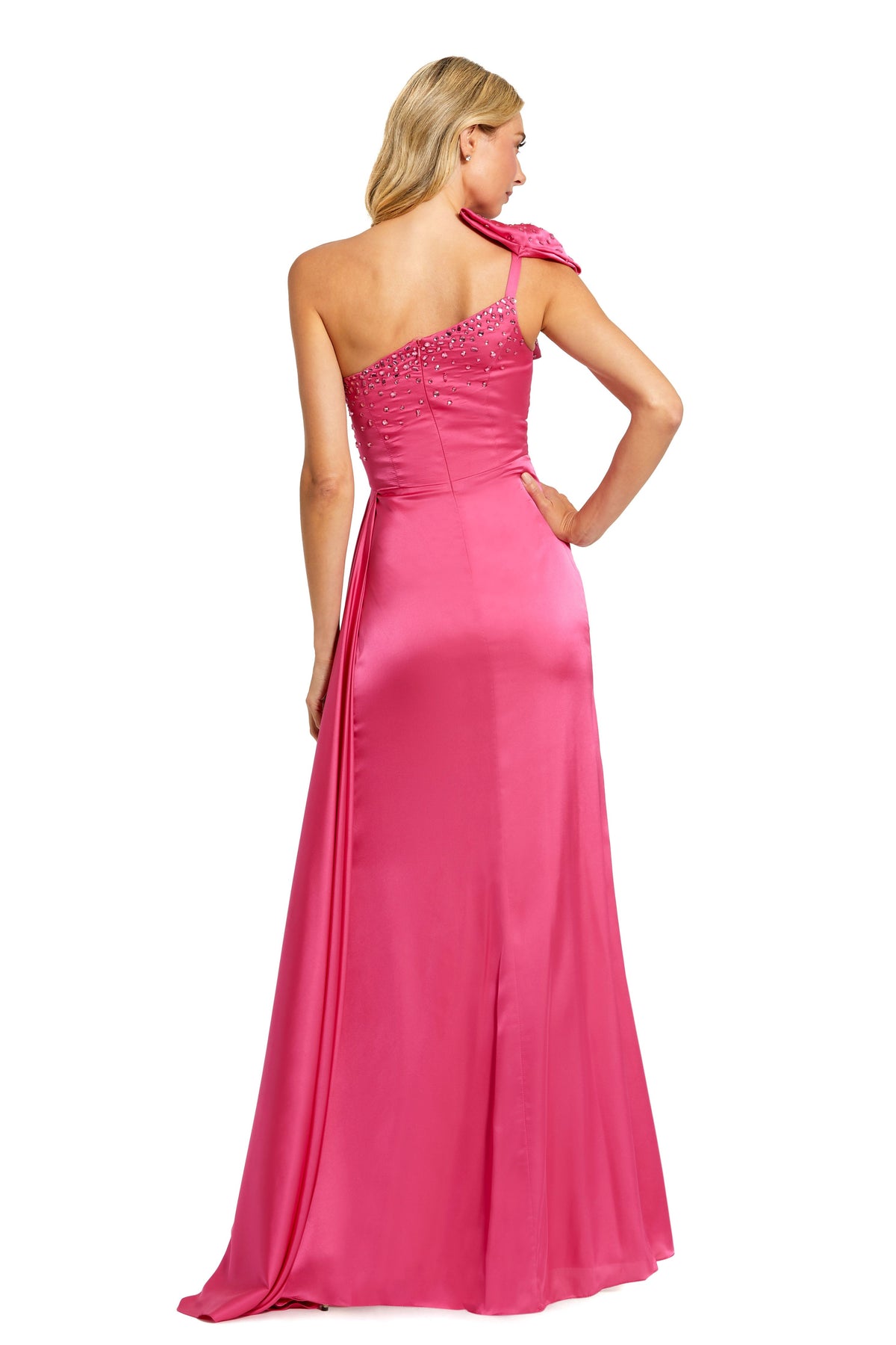 Pink One Shoulder Gown