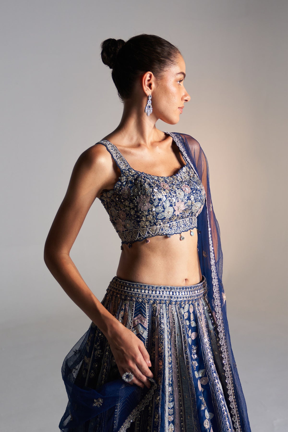 Midnight Blue Lehenga Set