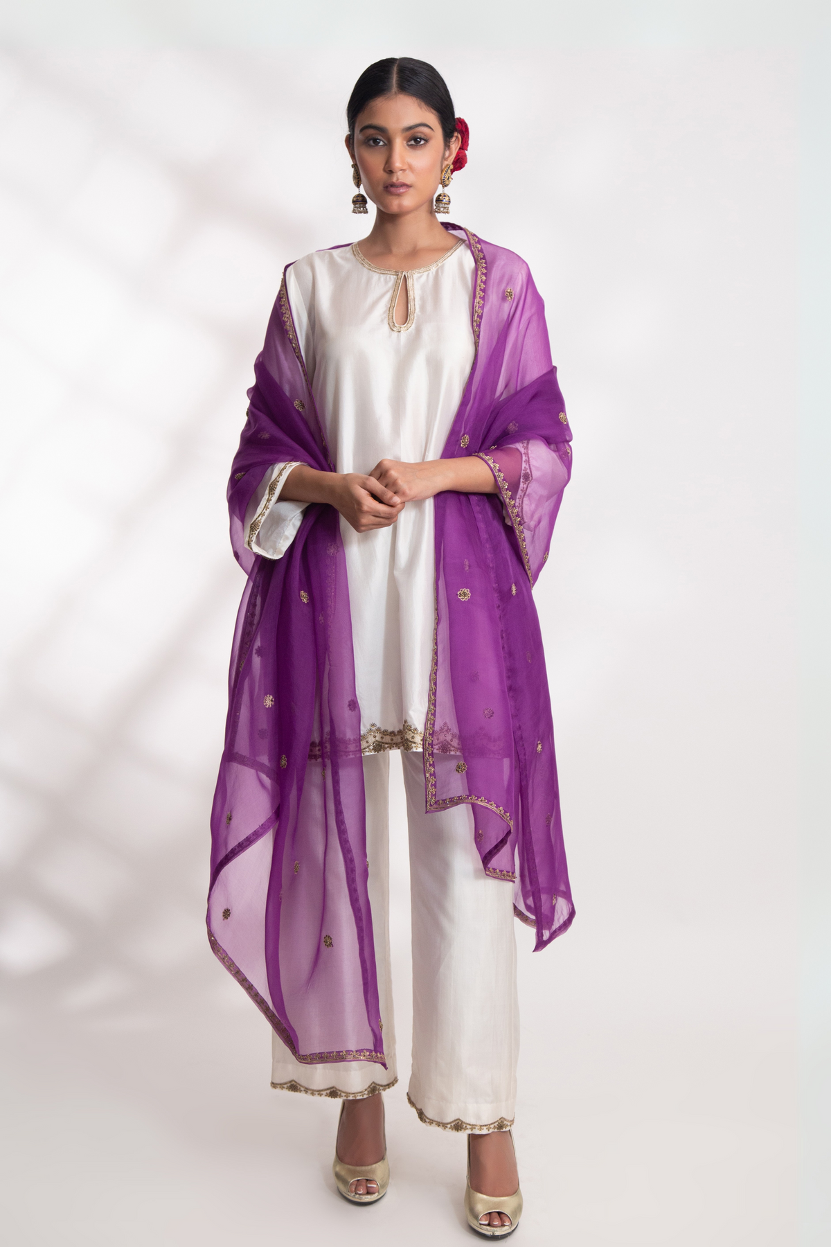 Purple Adrija Dupatta