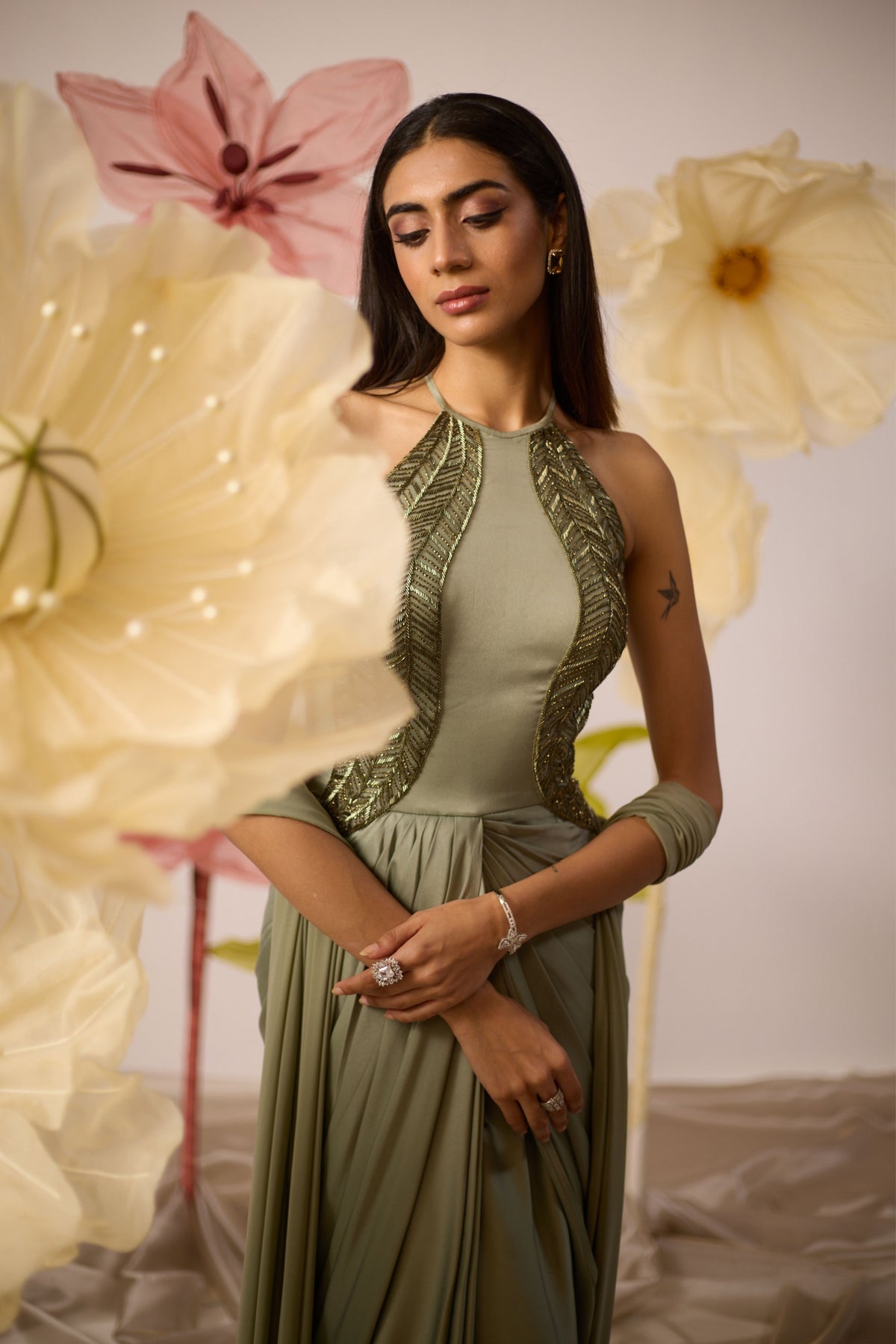 Peony Jade Green Gown