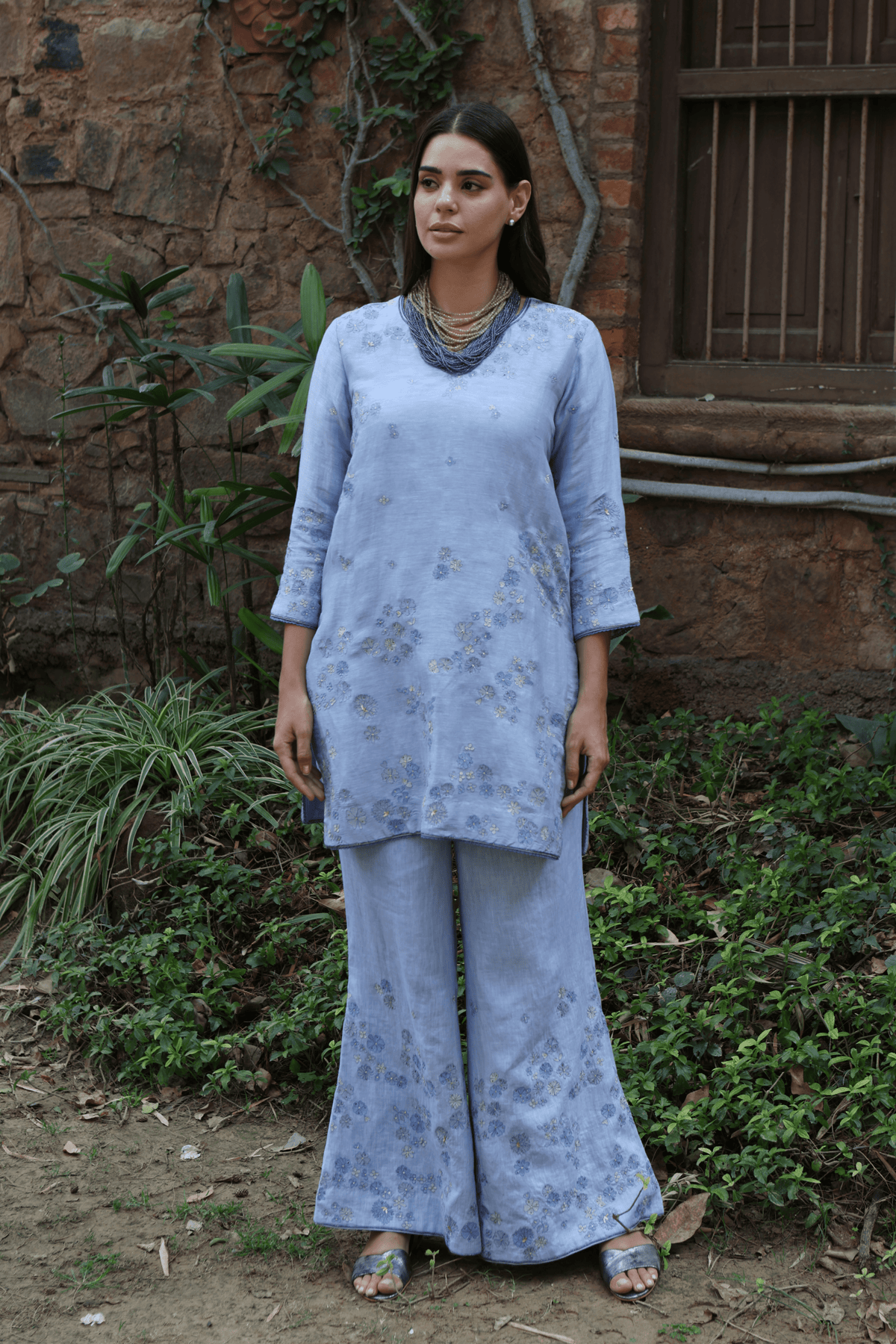 Dusty Blue Kurta And Pant