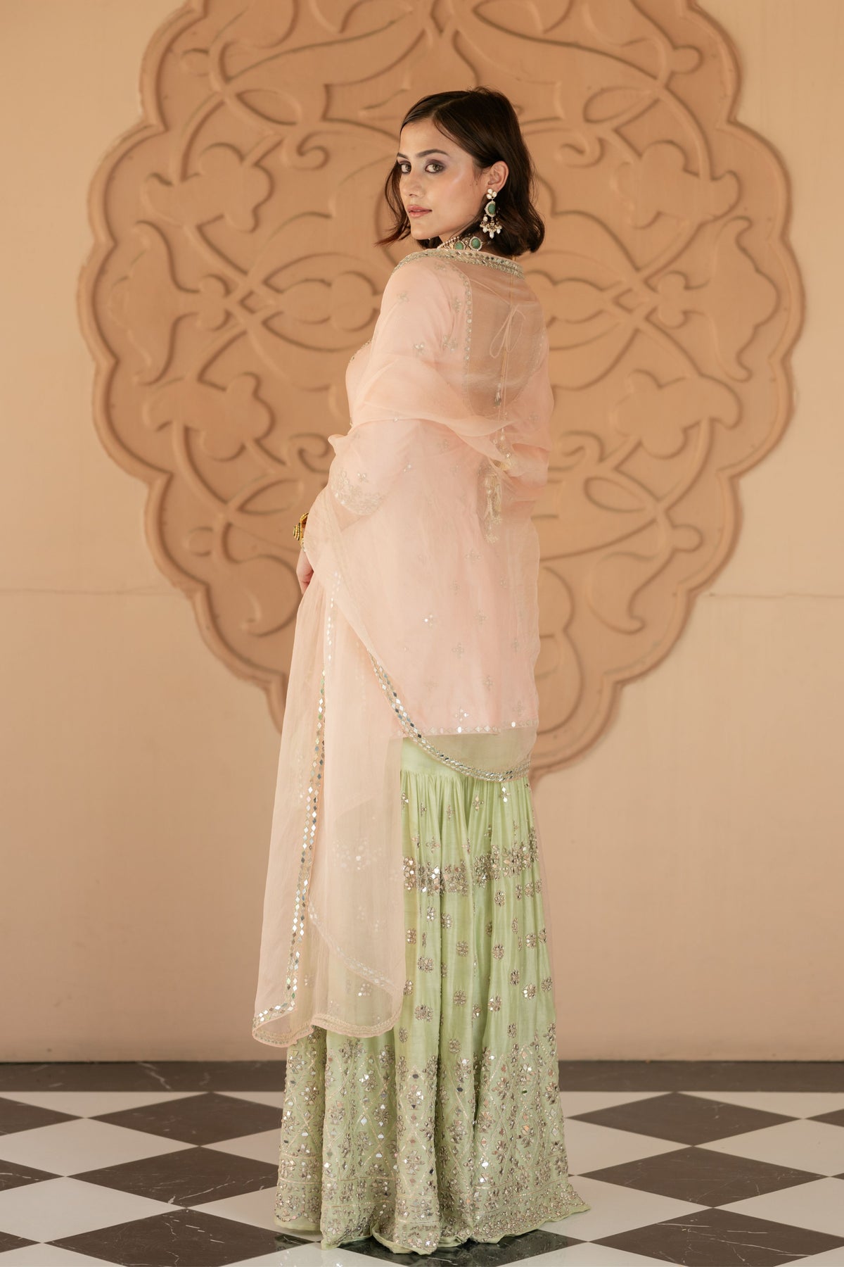 Pink Sharara Set