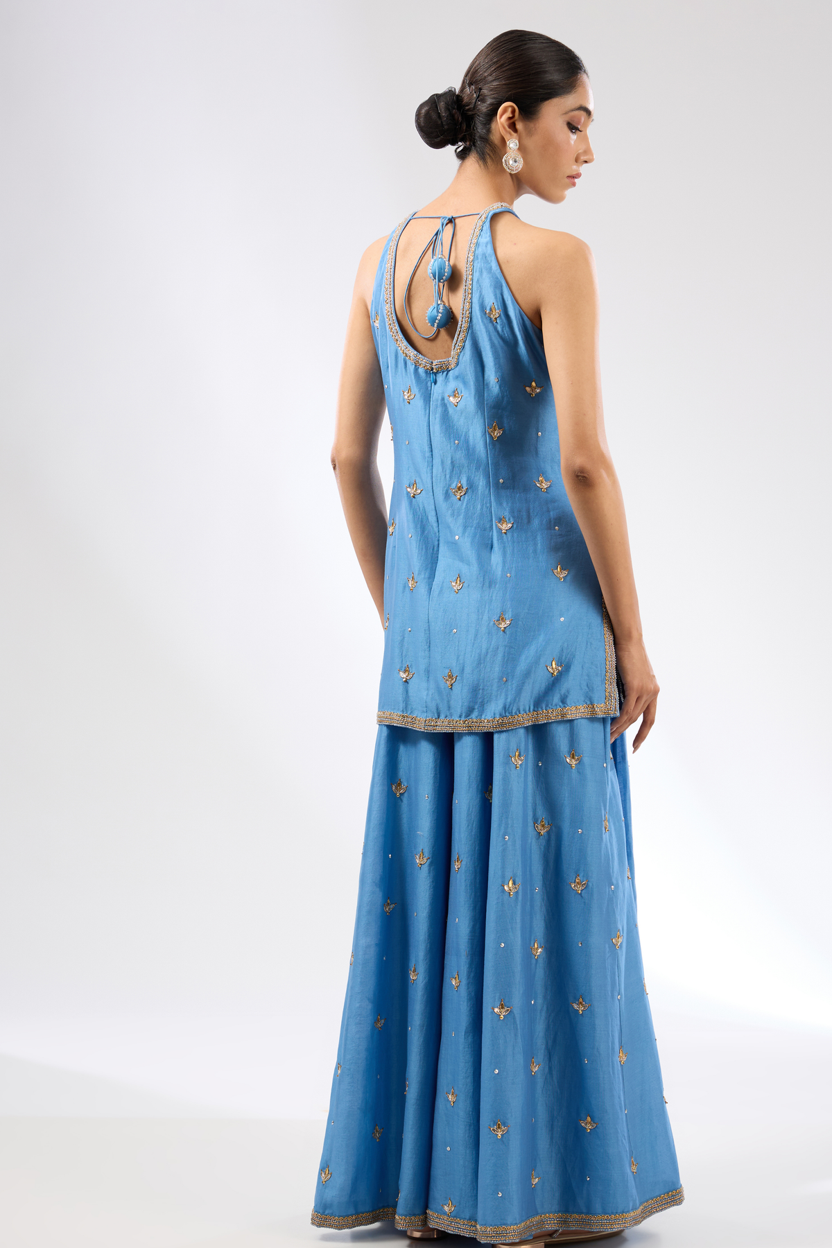 Gota Patti Blue Sharara Set