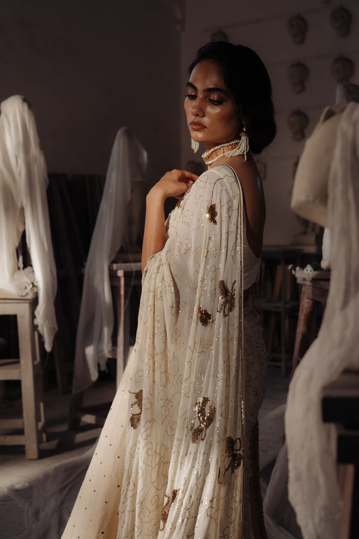 Cocoon Ivory Saree