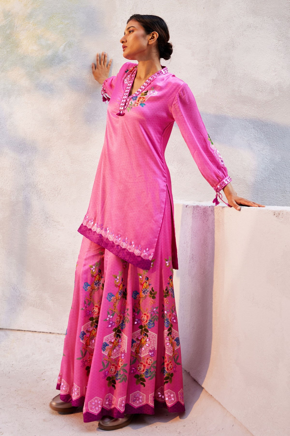 Fushia Pink Sharara Set