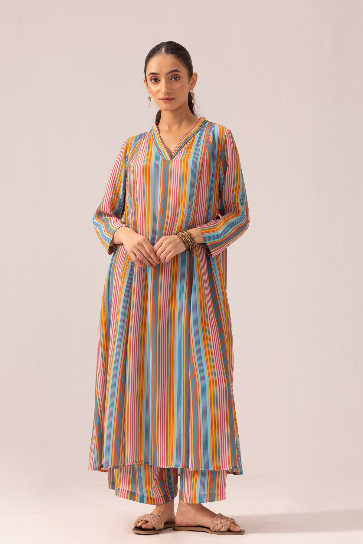 Thea Multicolor Crepe Kurta Set