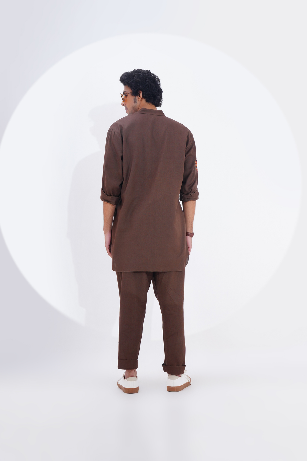 Chocolate Linen Kurta Set