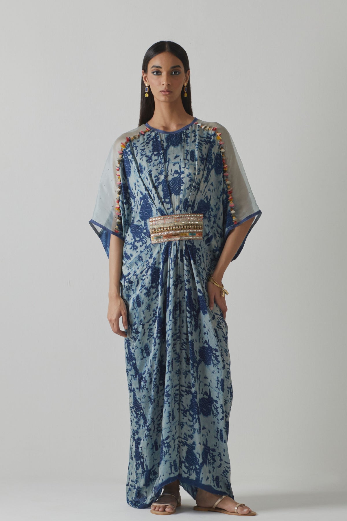 Printed Blue Kaftan