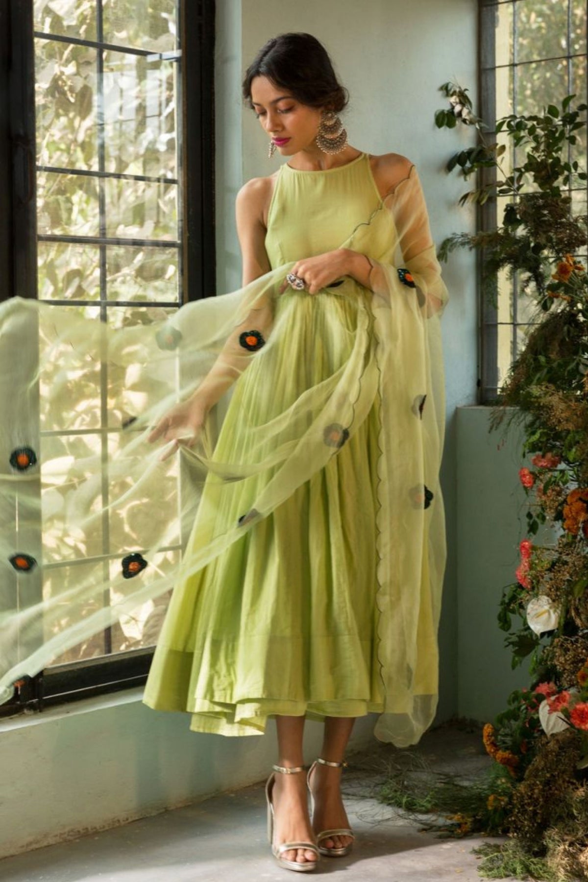 Gul Mint Green Anarkali Set